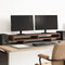 vidaXL - Monitorstandaard - 100x27x15 - cm - bewerkt - hout - bruin - eikenkleurig