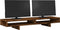 vidaXL - Monitorstandaard - 100x27x15 - cm - bewerkt - hout - gerookt - eikenkleurig