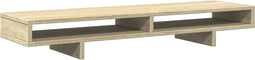 vidaXL - Monitorstandaard - 100x27x15 - cm - bewerkt - hout - sonoma - eikenkleurig