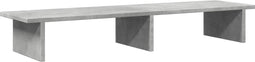 vidaXL - Monitorstandaard - 100x27x15 - cm - bewerkt - hout - betongrijs