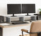 vidaXL - Monitorstandaard - 100x27x15 - cm - bewerkt - hout - betongrijs