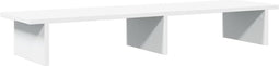 vidaXL - Monitorstandaard - 100x27x15 - cm - bewerkt - hout - wit