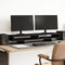 vidaXL - Monitorstandaard - 100x27x15 - cm - bewerkt - hout - zwart