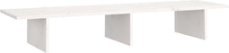 vidaXL - Monitorstandaard - 100x27x15 - cm - massief - grenenhout - wit