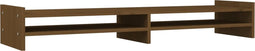 vidaXL - Monitorstandaard - 100x27x15 - cm - massief - grenenhout - honingbruin