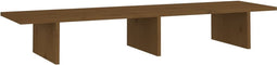 vidaXL - Monitorstandaard - 100x27x15 - cm - massief - grenenhout - honingbruin