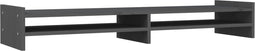 vidaXL - Monitorstandaard - 100x27x15 - cm - massief - grenenhout - grijs