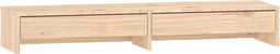 vidaXL - Monitorstandaard - 100x27x15 - cm - massief - grenenhout