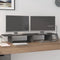 vidaXL - Monitorstandaard - 100x27x15 - cm - massief - grenenhout - grijs