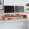 vidaXL - Monitorstandaard - 100x27x15 - cm - massief - grenenhout - wasbruin