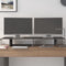 vidaXL - Monitorstandaard - 100x27x15 - cm - massief - grenenhout - grijs