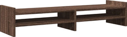 vidaXL - Monitorstandaard - 100x27x20 - cm - bewerkt - hout - bruin - eikenkleurig