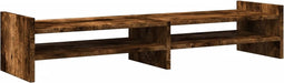 vidaXL - Monitorstandaard - 100x27x20 - cm - bewerkt - hout - gerookt - eikenkleurig