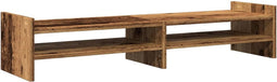 vidaXL - Monitorstandaard - 100x27x20 - cm - bewerkt - hout - oud - houtkleurig