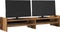 vidaXL - Monitorstandaard - 100x27x20 - cm - bewerkt - hout - oud - houtkleurig