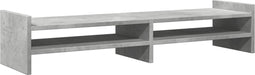 vidaXL - Monitorstandaard - 100x27x20 - cm - bewerkt - hout - betongrijs