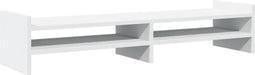 vidaXL - Monitorstandaard - 100x27x20 - cm - bewerkt - hout - wit