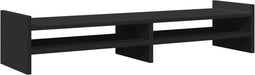 vidaXL - Monitorstandaard - 100x27x20 - cm - bewerkt - hout - zwart