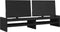 vidaXL - Monitorstandaard - 100x27x20 - cm - bewerkt - hout - zwart