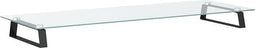 vidaXL - Monitorstandaard - 100x35x8 - cm - gehard - glas - en - metaal - zwart