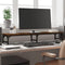 vidaXL - Monitorstandaard - 105x23x15,5 - cm - bewerkt - hout - bruin - eikenkleur