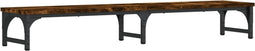 vidaXL - Monitorstandaard - 105x23x15,5 - cm - bewerkt - hout - gerookt - eikenkleur