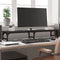 vidaXL - Monitorstandaard - 105x23x15,5 - cm - bewerkt - hout - zwart
