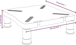 vidaXL - Monitorstandaard - 33,5x34x10,5 - cm - zwart