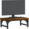 vidaXL - Monitorstandaard - 37x23x14 - cm - bewerkt - hout - gerookt - eikenkleurig