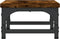 vidaXL - Monitorstandaard - 37x23x14 - cm - bewerkt - hout - gerookt - eikenkleurig