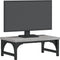 vidaXL - Monitorstandaard - 37x23x14 - cm - bewerkt - hout - grijs - sonoma - eiken