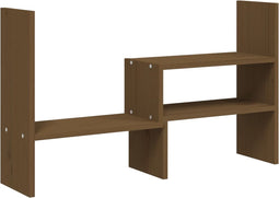 vidaXL - Monitorstandaard - (39-72)x17x43 - cm - grenenhout - honingbruin