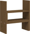 vidaXL - Monitorstandaard - (39-72)x17x43 - cm - grenenhout - honingbruin