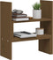 vidaXL - Monitorstandaard - (39-72)x17x43 - cm - grenenhout - honingbruin