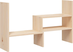 vidaXL - Monitorstandaard - (39-72)x17x43 - cm - massief - grenenhout