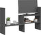vidaXL - Monitorstandaard - (39-72)x17x43 - cm - massief - grenenhout - grijs