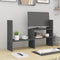 vidaXL - Monitorstandaard - (39-72)x17x43 - cm - massief - grenenhout - grijs