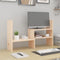 vidaXL - Monitorstandaard - (39-72)x17x43 - cm - massief - grenenhout - zwart