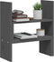 vidaXL - Monitorstandaard - (39-72)x17x43 - cm - massief - grenenhout - grijs