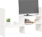 vidaXL - Monitorstandaard - (39-72)x17x43 - cm - massief - grenenhout - wit