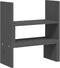 vidaXL - Monitorstandaard - (39-72)x17x43 - cm - massief - grenenhout - grijs