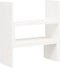 vidaXL - Monitorstandaard - (39-72)x17x43 - cm - massief - grenenhout - wit