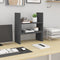 vidaXL - Monitorstandaard - (39-72)x17x43 - cm - massief - grenenhout - grijs