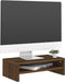 vidaXL - Monitorstandaard - 42x24x13 - cm - bewerkt - hout - bruin - eikenkleur