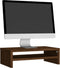 vidaXL - Monitorstandaard - 42x24x13 - cm - bewerkt - hout - bruin - eikenkleur