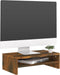 vidaXL - Monitorstandaard - 42x24x13 - cm - bewerkt - hout - gerookt - eikenkleurig