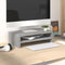 vidaXL - Monitorstandaard - 42x24x13 - cm - bewerkt - hout - grijs - sonoma - eiken