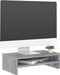 vidaXL - Monitorstandaard - 42x24x13 - cm - bewerkt - hout - grijs - sonoma - eiken