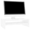 vidaXL - Monitorstandaard - 42x24x13 - cm - bewerkt - hout - hoogglans - wit