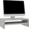 vidaXL - Monitorstandaard - 42x24x13 - cm - bewerkt - hout - betongrijs